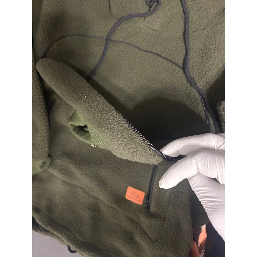 Let's go for a walk pet carrier hoodie dark green size Large
